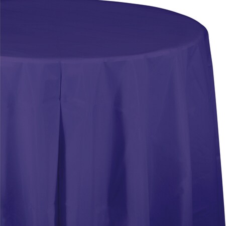 Touch Of Color Candy Pink Round Plastic Tablecloth, 82", 12PK 703042